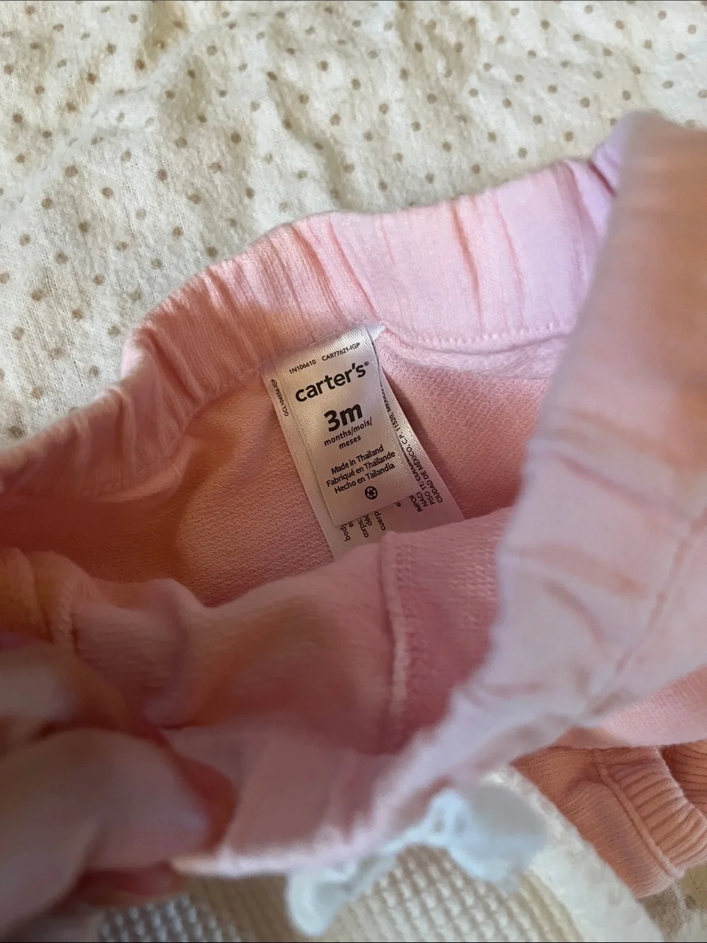 Carter's Pink, White & Lavender Daisy Diaper Cover Set
